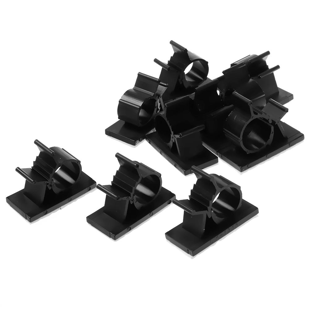 10pcs Firm Fastener Sticky Self-adhesive Cable Clip Wire Management Buckle Line Fixer Holder
