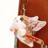 Chinese Style Dunhuang Flying Cat Nine-Colored Deer Bag Charm Pendant Cute Cotton Plush Doll Keychain Key Ring Gift
