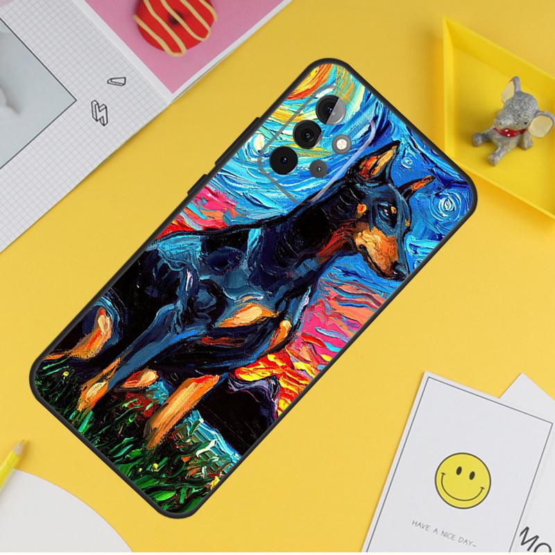 Dachshund Doberman Dog Case For Samsung Galaxy A16 A26 A36 A56 A06 A55 A35 A15 A53 A32 A52 A33 A13 A14 A34 A54 A17