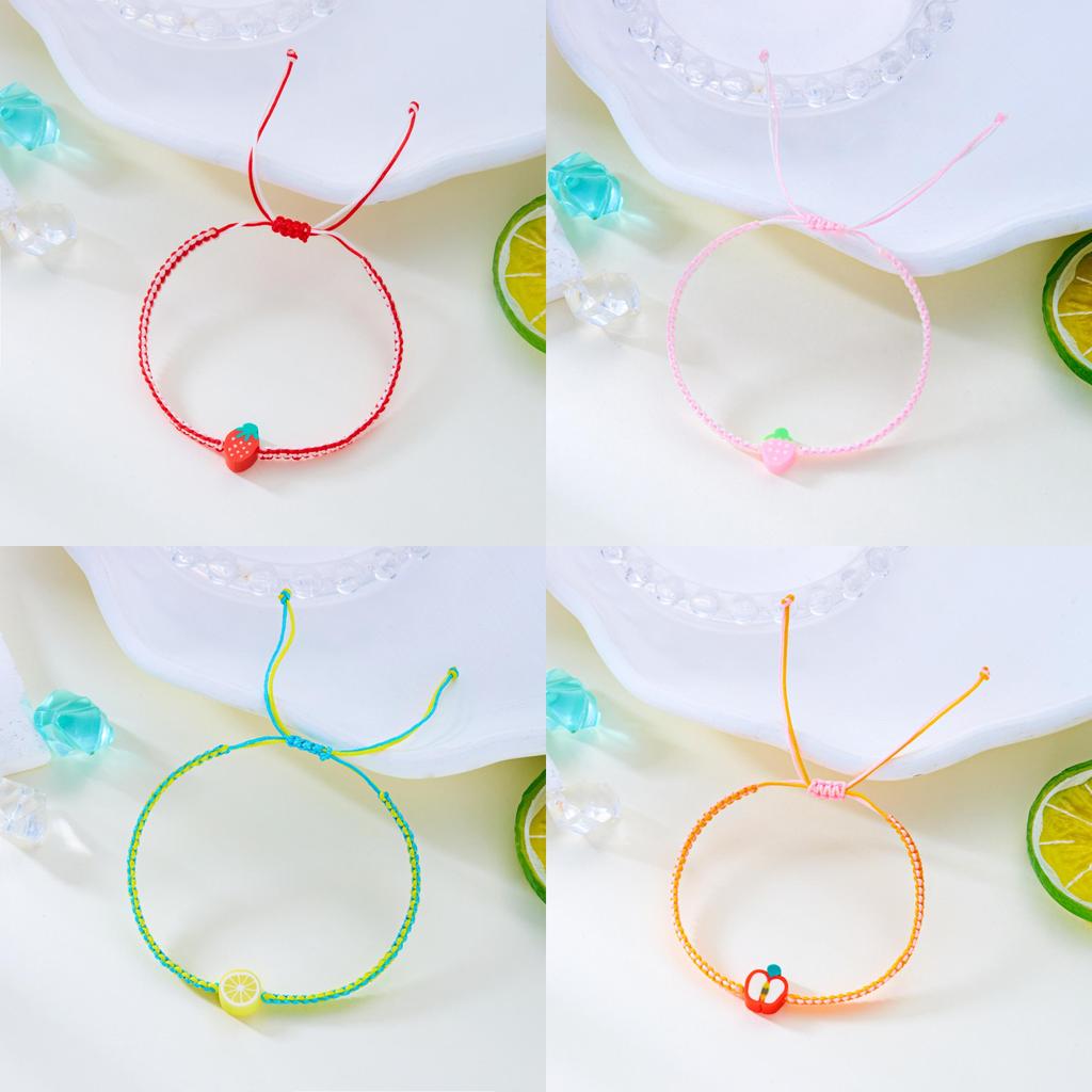 Summer Fruit Bracelet With Handmade Soft Clay For Women And Friendship Gifts