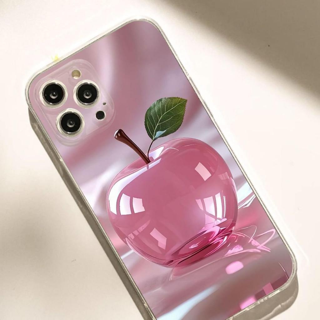 Pink Crystal Anti-Drop Transparent Case for iPhone 14-17 Pro Max Series