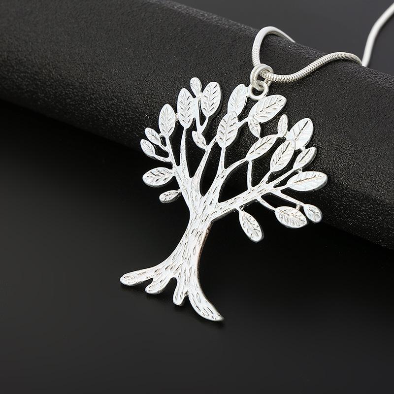 Sweater Chain Long Jewelry Tree Of Life Box Chain Retro Alloy Simple Necklace