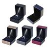 Square Earrings Stoarge Holder Box LED Lighted Rings Box Jewelry Display Gifts Box Proposal Wedding Engagement Ring Box