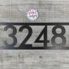 Modern Metal House Number Sign with Frame, Address Plaque for Door, Customizable Numbers A16