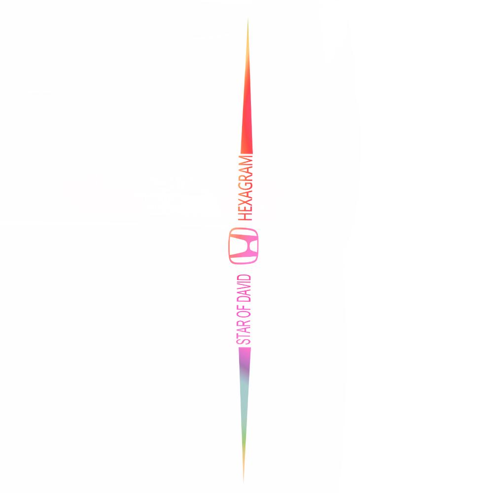 xwbfn6 Colorful Laser Car Sticker Cool Body Reflective Strips Scratched Decorative Decal Auto Exterior Accessories For Honda Civic City