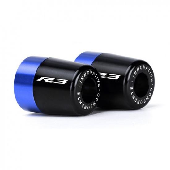 Handle Bar Ends Hand Grips Plugs Caps For YAMAHA YZF R3 YZF-R3 YZFR3 YZF300 синий