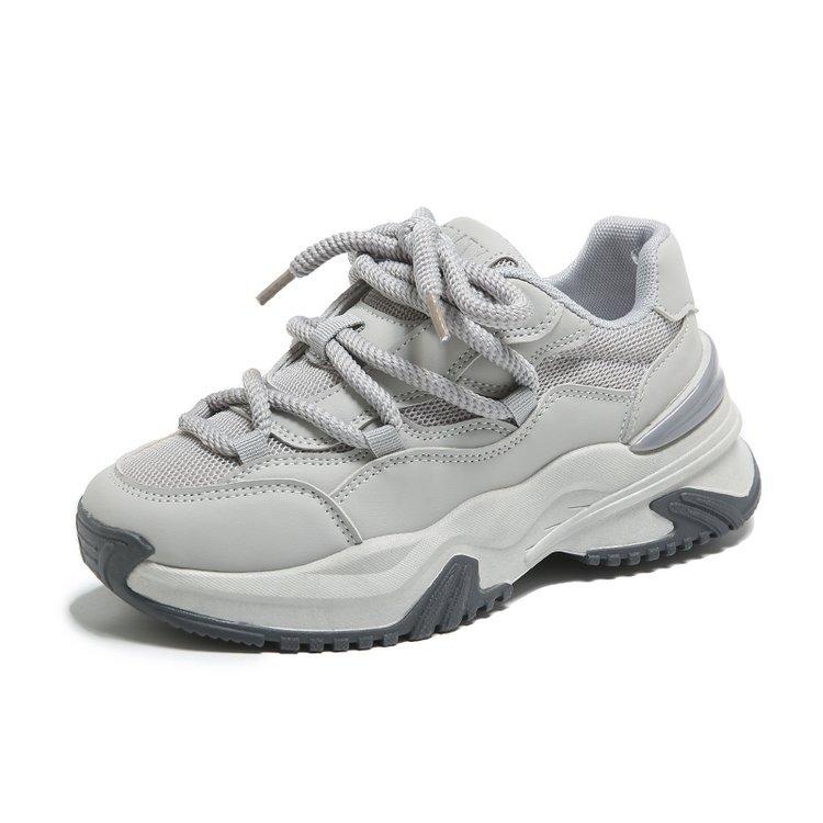 

Grey thick rope dad shoes women s autumn 2025 new ins thick sole heightening casual versatile breathable sneakers 40 сірий колір