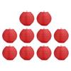 10pcs Paper Lanterns Foldable Round Small Handcrafted Lantern Decoration for Tent RV Courtyard