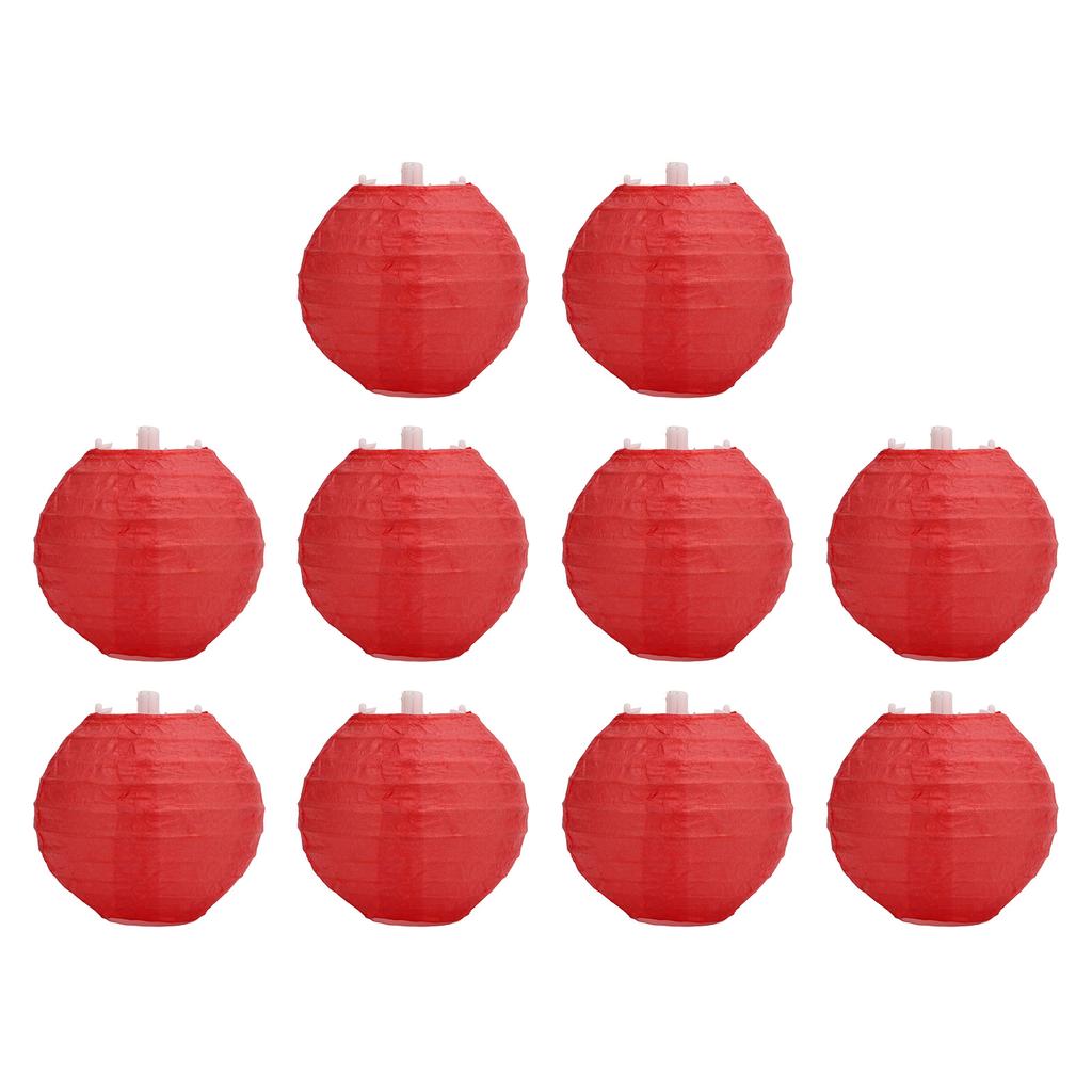 10pcs Paper Lanterns Foldable Round Small Handcrafted Lantern Decoration for Tent RV Courtyard