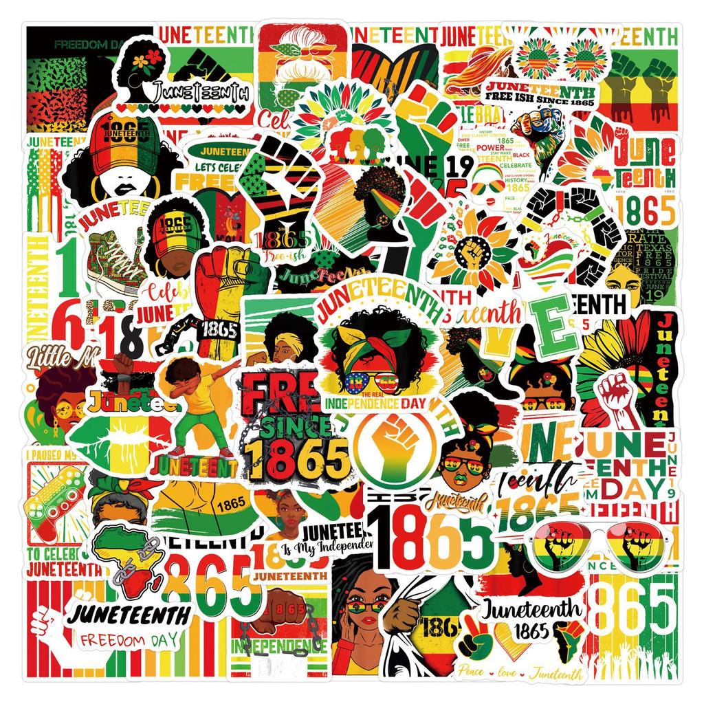 110 Black Juneteenth Graffiti Stickers Scooter Laptop Stickers