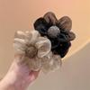 Rhinestone Pearl Elegant Large Hair Tie for Ponytails and Buns