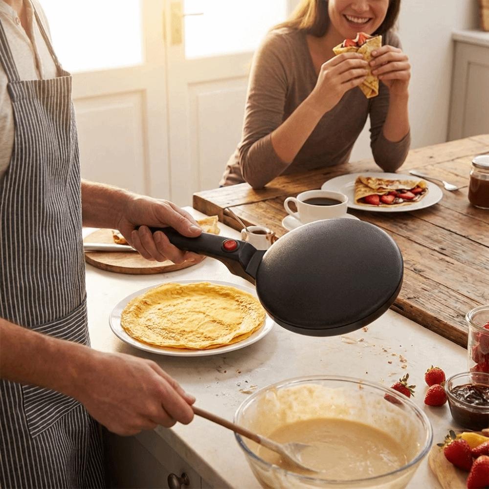 Macchina per Crêpes Elettrica con Superficie Liscia per Ristorazione Commerciale su Piccola Scala US/UK/EU