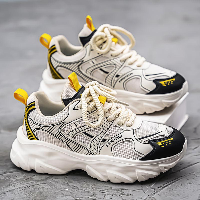

Hong Kong style platform mesh dad shoes men s trendy brand senior sense adolescent students casual versatile height-increasing sports shoes 44