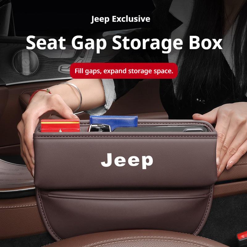 Car Seat Gap Storage Organizer PU Leather for Jeep Wrangler Grand Cherokee Compass Renegade Side Pocket Gap Filler Storage Bag AKP1