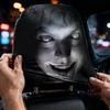 Maniche Copri Poggiatesta Elastiche Traspiranti 4 Pezzi Copri Auto di Halloween, Faccia di Fantasma Spaventosa Decorazioni Tema Horror Protettore, Decorazione Auto Universale