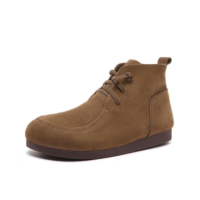 Single Women's Shoes, Retro Ankle Boots, Martens Boots, Soft Soles, Soft Leather, Plus-size Women's Boots