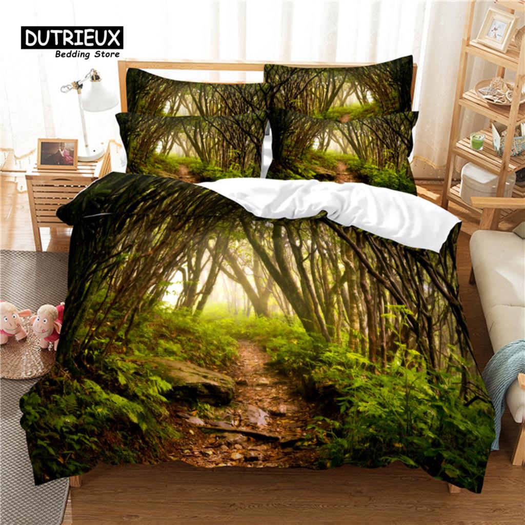 Snow Tree Bedding Set, 3Pcs Duvet Cover Set, Soft Comfortable Breathable Duvet Cover, For Bedroom Guest Room Decor