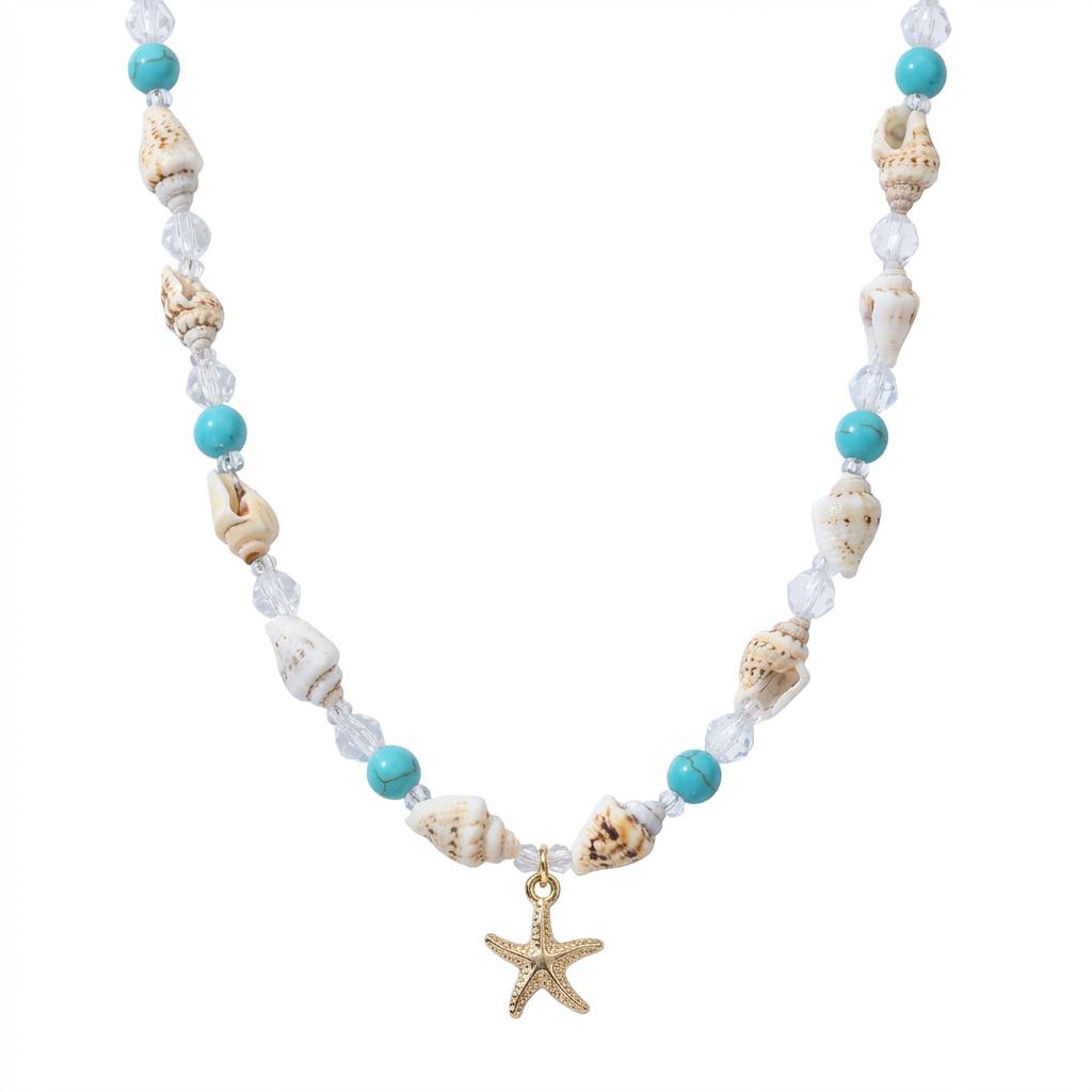 Bohemian Cowrie Shell Necklace for Women Summer Beach Choker Conch Starfish Pendant Beads Collar Boho Holiday Jewelry Gift 2026
