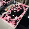 Black Cat Mouse Pad XXL Cute Lucky Cat Gamer Rubber Mousepad Pc Gaming Anime Keyboard Expansion Pad Non-slip Office Accessories