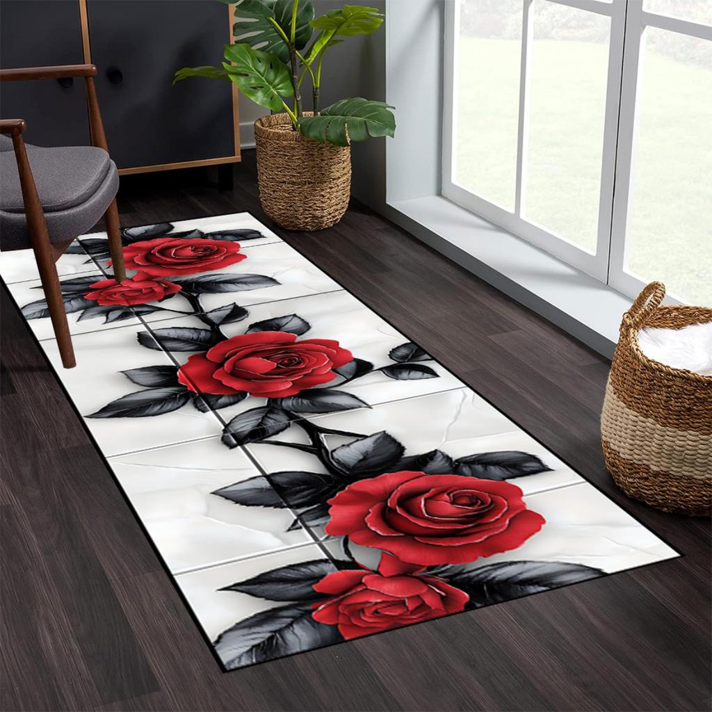 Valentinstag Teppich Luxus Rosen Teppich Läufer Teppich Küchenteppich Fußmatte Teppich für Wohnzimmer Teppich für Schlafzimmer Heim De