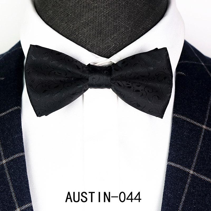 Men's Jacquard Bow Tie & Boutonniere Set for Weddings