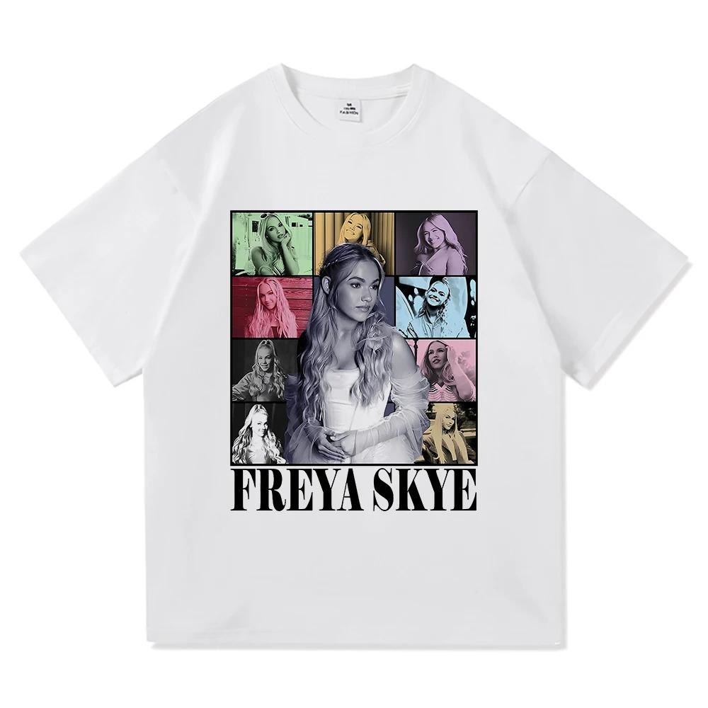 Freya Skye Stars Align Tour Poster Graphic Print Tshirt Men Women Harajuku Highstreet Wind Cotton Top Oversized Summer New Tee