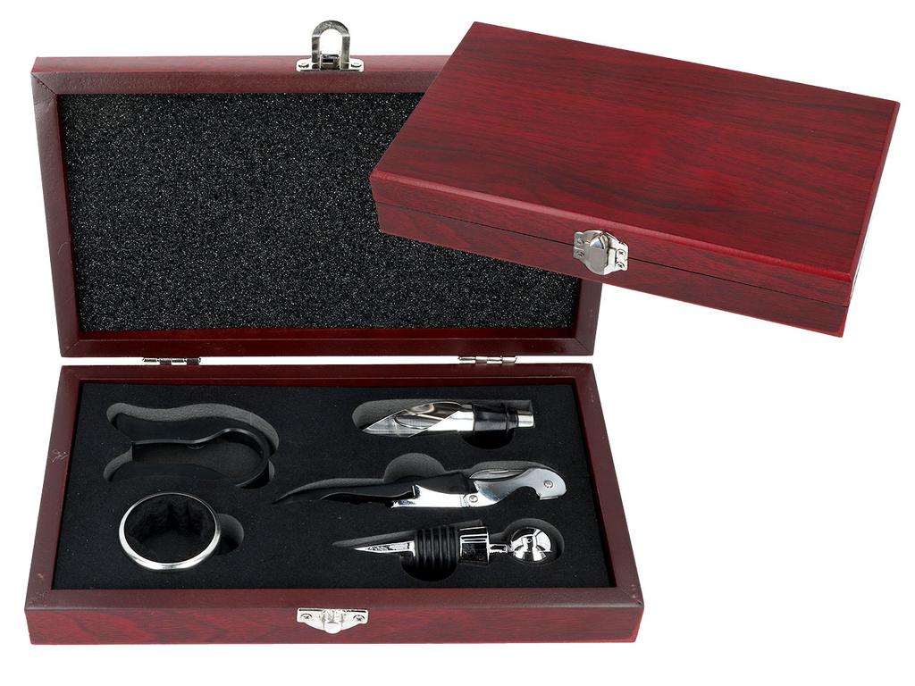 Set. For Opening Wine In a Wooden Box (5 Elements)
