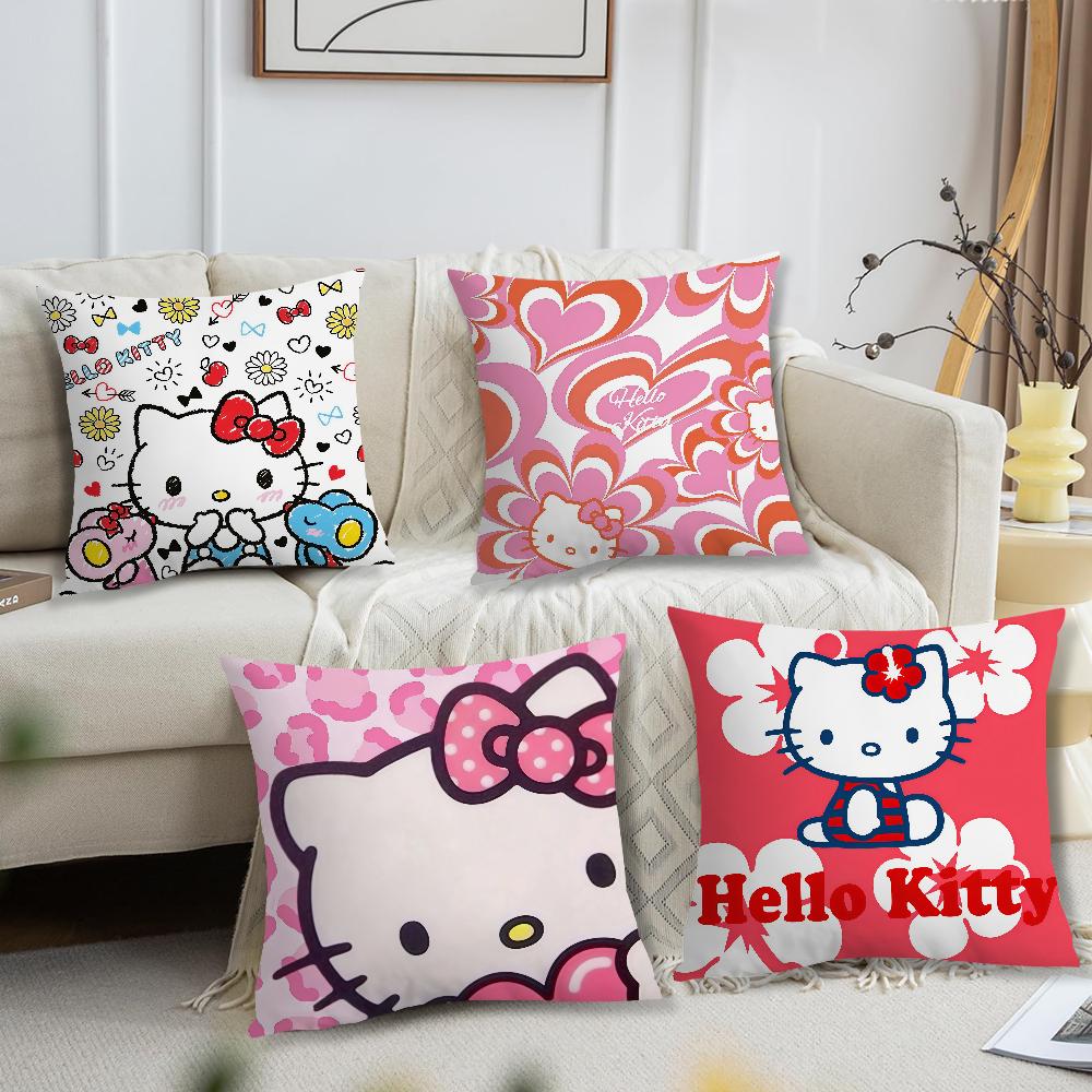 Cartoon H-Hello K-Kitty Cushion Cover For Pillow Printing Sofa Decoration Home Car Room Coffee Shop Office Nordic Simplicity