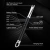 Flameless Electric Arc Lighter with LED Light USB Rechargeable Candle Lighter Safe Windproof Camp Long Lighter with Battery Display for Kitchen