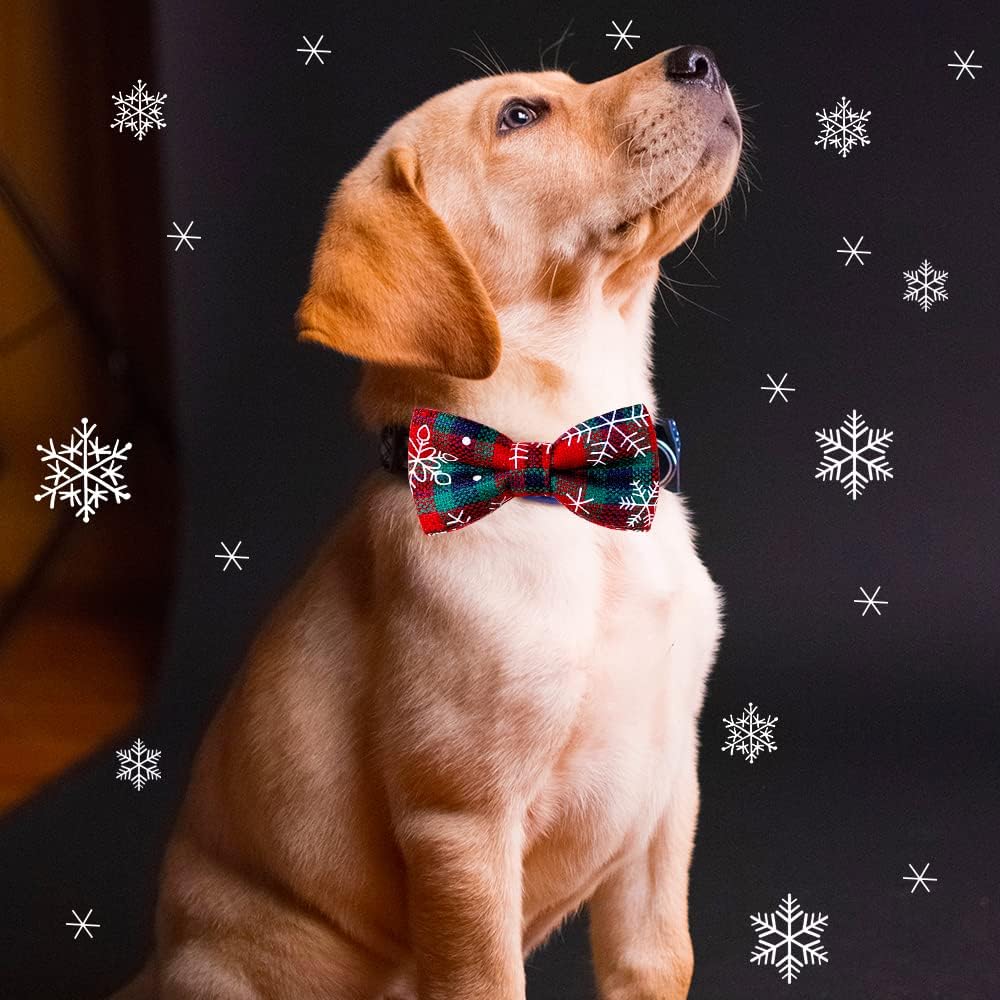 Christmas Small Dogs Collar Attachment Bow Ties Xmas Parties Puppies Cats Collar Charms Accessories Slides Bowties Assorted