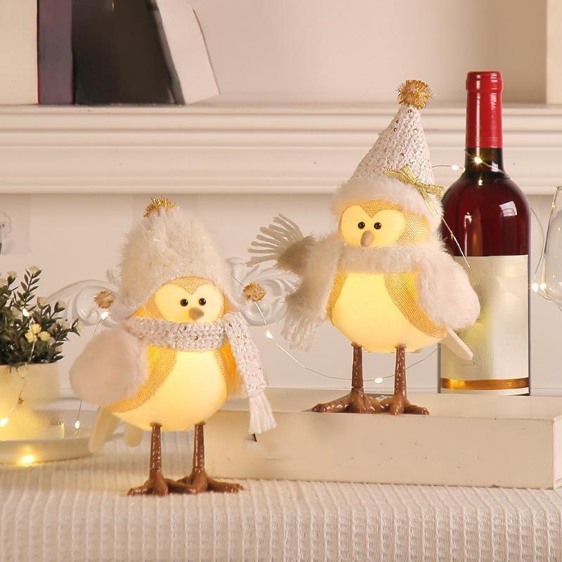 Niedlicher Pinguin Weihnachten Leuchtender Pinguin Vögel Kreatives Weihnachtsgeschenk Kleines Tier Tischdekoration Ornamente