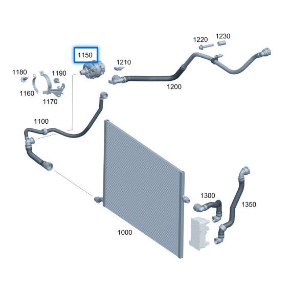 Auxiliary Water Pump for Benchi C-Class W205 - 0005004386