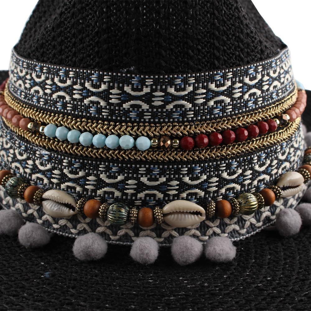 Summer American style western cowboy hat outdoor outing sun hat beach sun protection sun hat women breathable hat