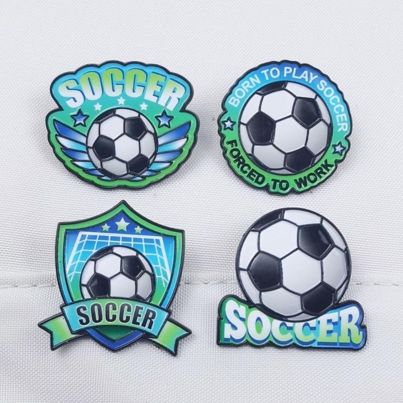 Handmade 3D Soccer Event Football Enamel Pin Zinc Alloy Brooch For Fan Collectors And Fashion Accessories