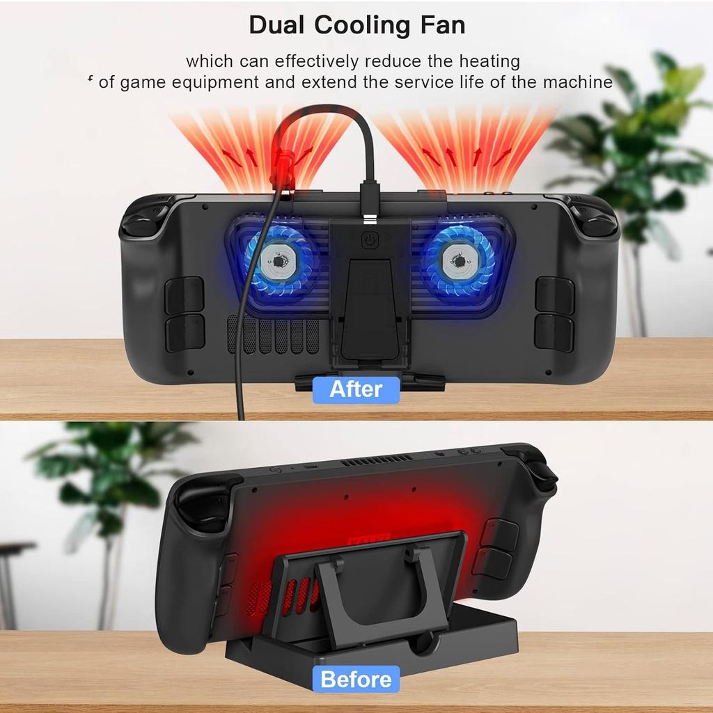 Externí LED ventilátor chlazení Držák držáku chladiče pro Steam Deck/Switch/Switch Příslušenství OLED náhradních dílů