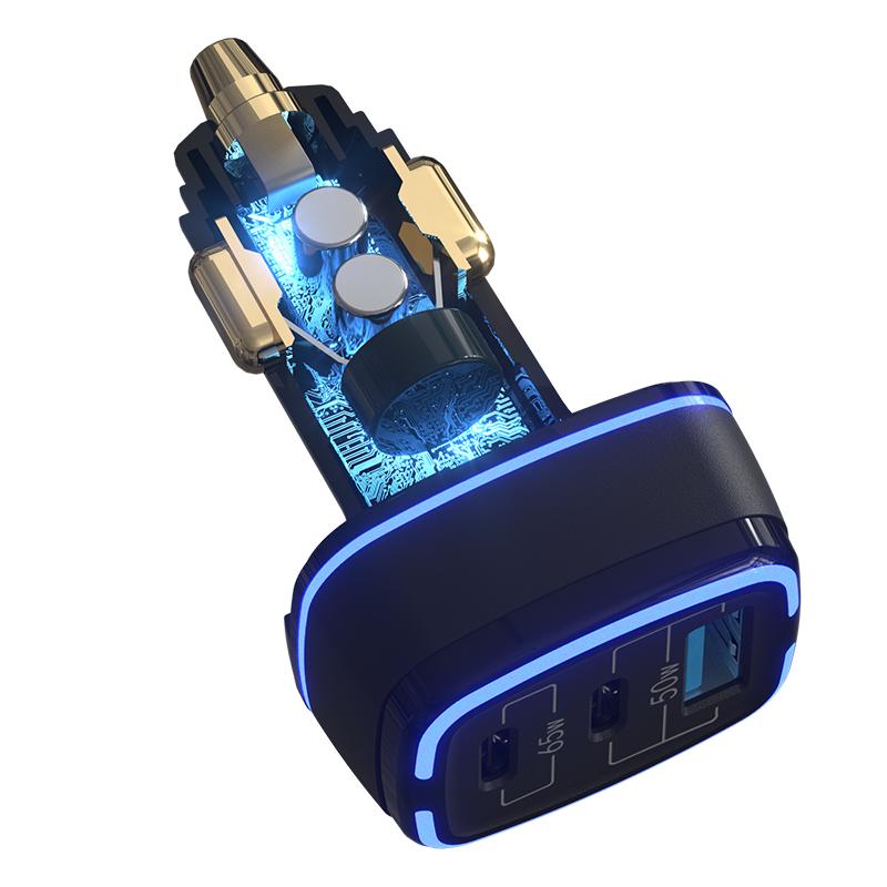 

DEVIA Extreme Speed Series 115W Fast Charging Car Charger USB+Dual Type-C Car Charger Adapter
