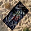 Naruto Character Customize Text Beach Towel Super Soft & Absorbent Suitable for Swimming Gym Camping Yoga Vacation