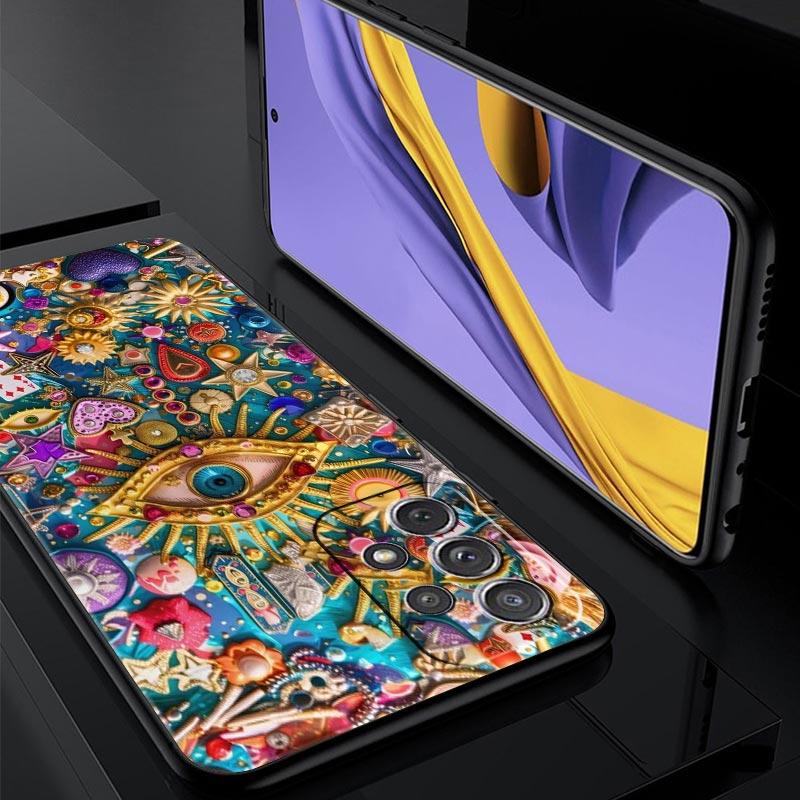 Fashion Eyelashes Eyes Phone Case for Samsung Galaxy A55 A35 A15 A14 A13 A25 A54 A51 A71 A72 A73 A32 A52 A41 5G Soft TPU Shell