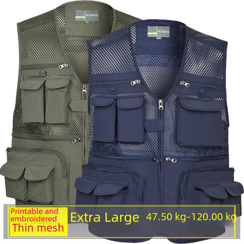 Men's Summer Mesh Multi-Pocket Fishing Vest – Outdoor Lightweight Sleeveless Jacket
