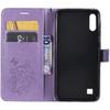 EMAXELER Carcasă pentru Samsung Galaxy A10 Rezistentă la Șocuri Piele PU Retro Fluture Gravat Portofel Flip Case Suport Magnetic cu Slot pentru Card Capac Folio pentru