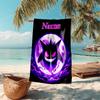 Personalized customized proof beach towel with Pokémon Gengar pattern - soft, absorbent,quick-drying,perfect swimming,camping&bathing
