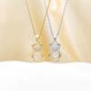 Personalized Little Bear Pendant Necklace, Gold-Plated Titanium Steel, Versatile Fashion Jewelry with High-End Feel