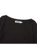 KIRSH Waffle Boat Neck Long Sleeve [Black]