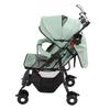 Baby Folding Travel Stroller 5 Point Harness Universal Wheels Lightweight Stroller Green