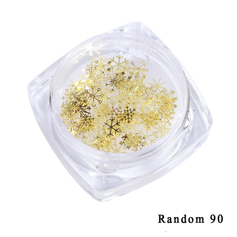 Nail Art Thin Patch Nail Art Nail Decoration Christmas Gold Gold Color Christmas Metallic Sequins