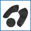 4Pcs/Set Car Door Armrest Protector Cover Microfiber Leather Pad Replacement for Honda Civic 10th Gen 2016 2017 2018 2019 2020 Black with Black Line