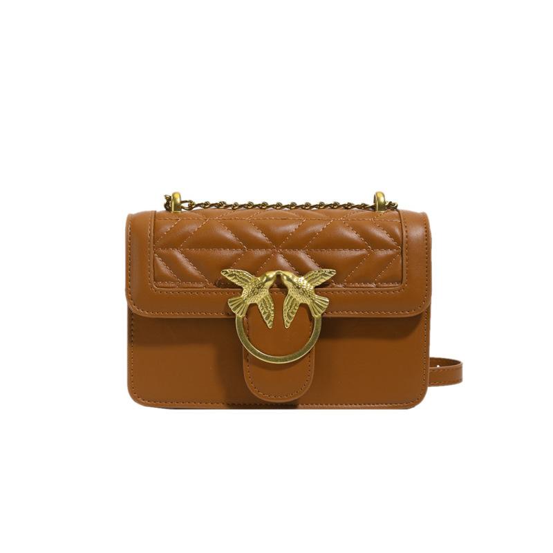 Women's Swallow Oblique Span Bag Versatile Lightweight Chain Small Square Bag Trendy New Shoulder Bag Small Fragrant Women's Bag