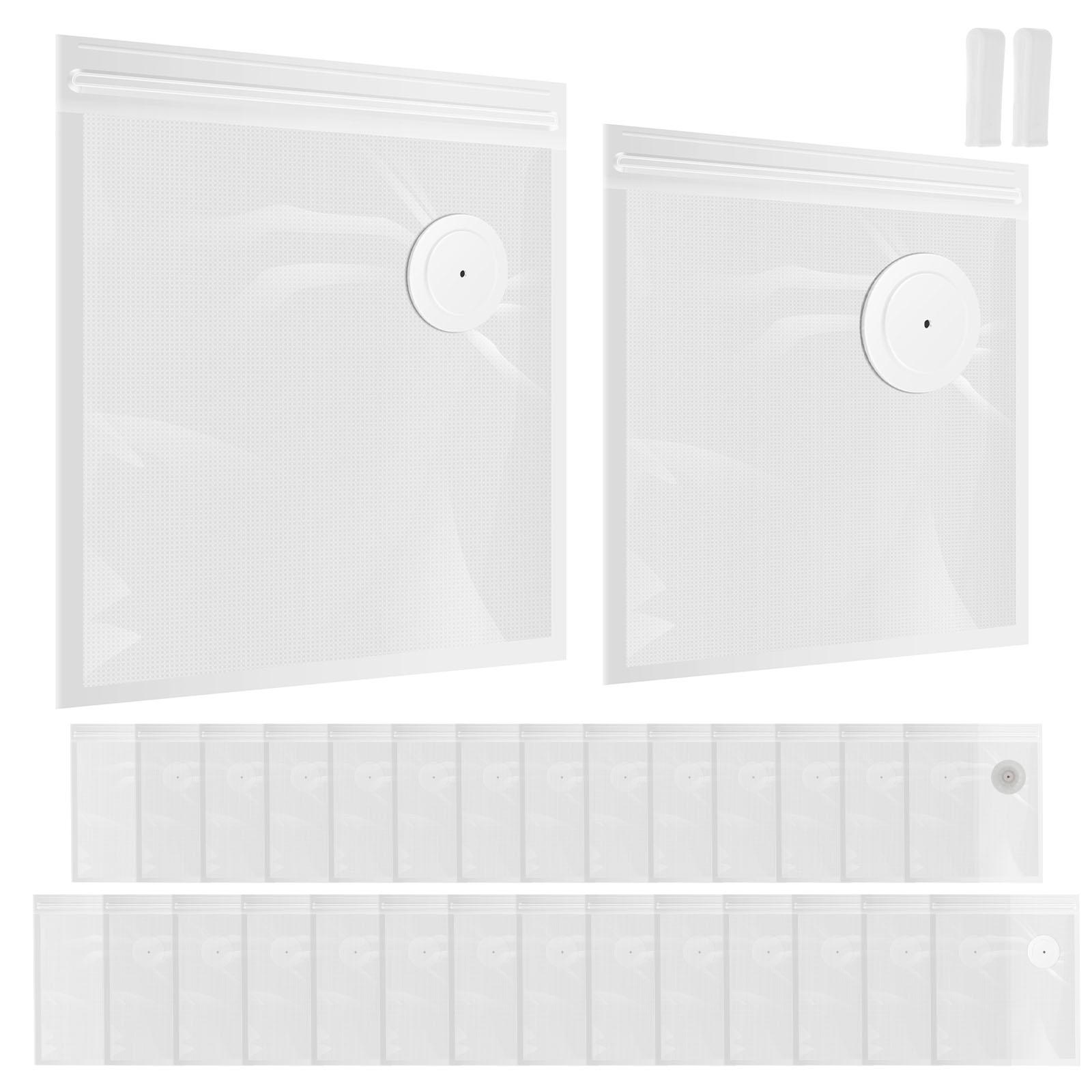 30Pcs Vacuum Sealer Bag Reusable Vacuum Storage Seal Bag Sealed Food Preservation Air Valve Bags for Food Freshness Preservation