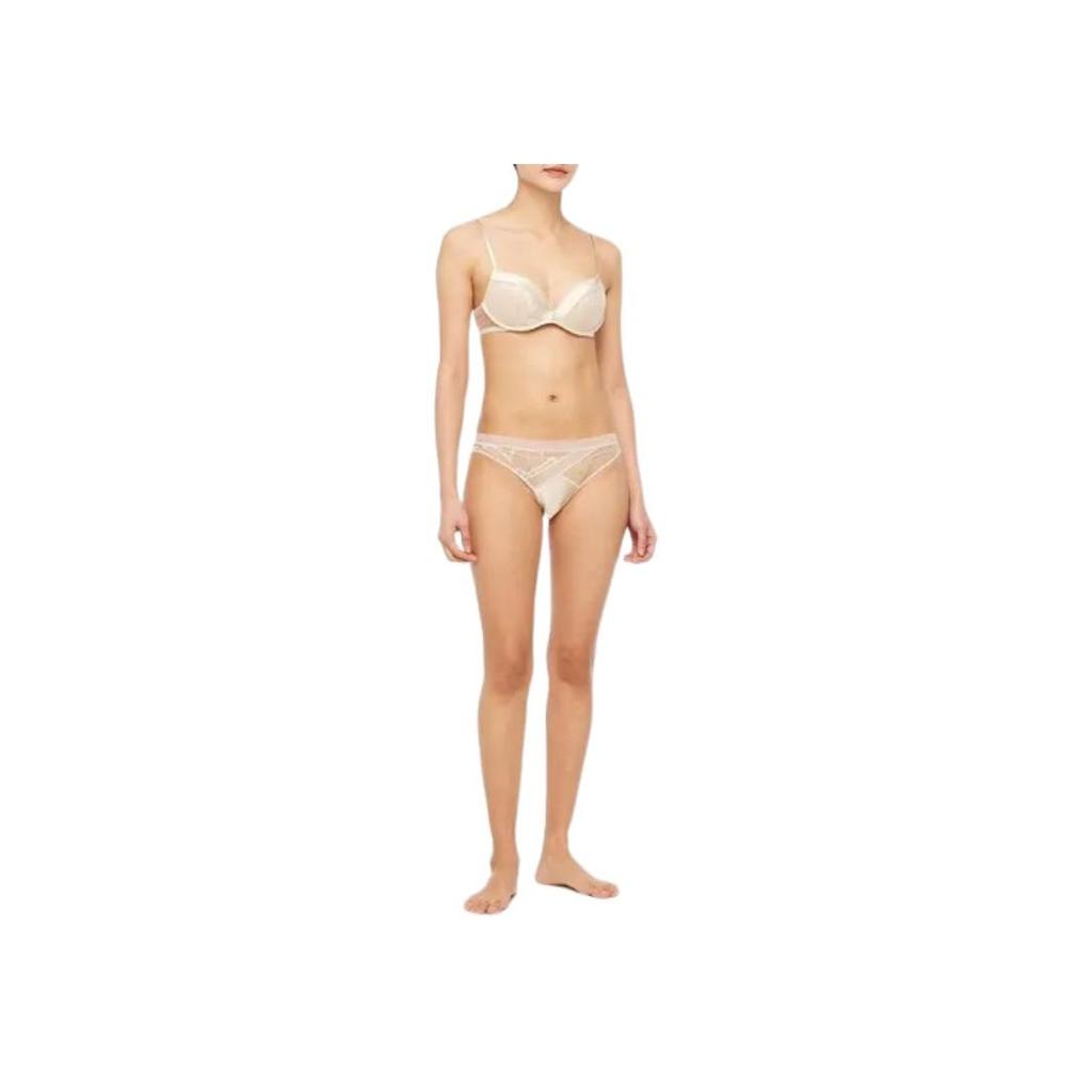 Calvin Klein Lace Minimalist Comfortable Underwear Women Underwear Ivory QF7150AD-ACI