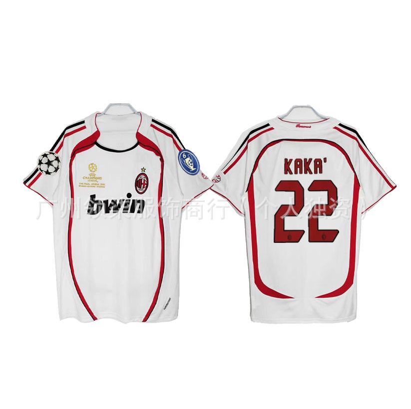 AC Milan retro jersey 0607 season Kaka Maldini Ronaldini Ronaldinho Pirlo collector's edition football jersey